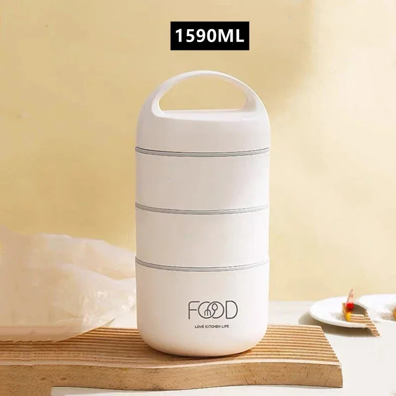 Large-Capacity Stainless Steel Thermal Lunch Box (1240ML/1590ML)