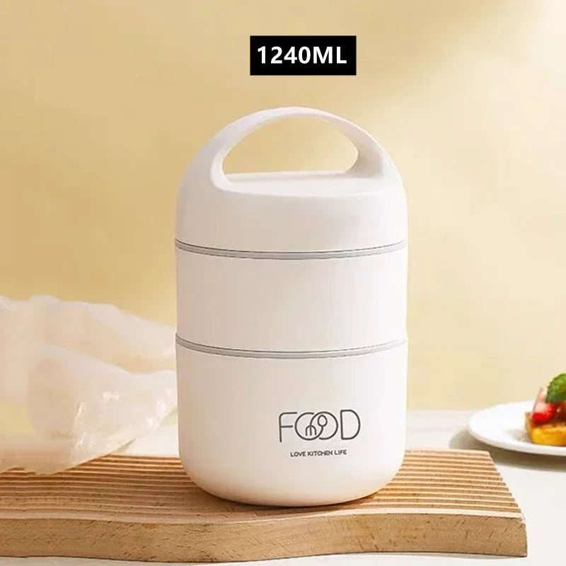 Large-Capacity Stainless Steel Thermal Lunch Box (1240ML/1590ML)