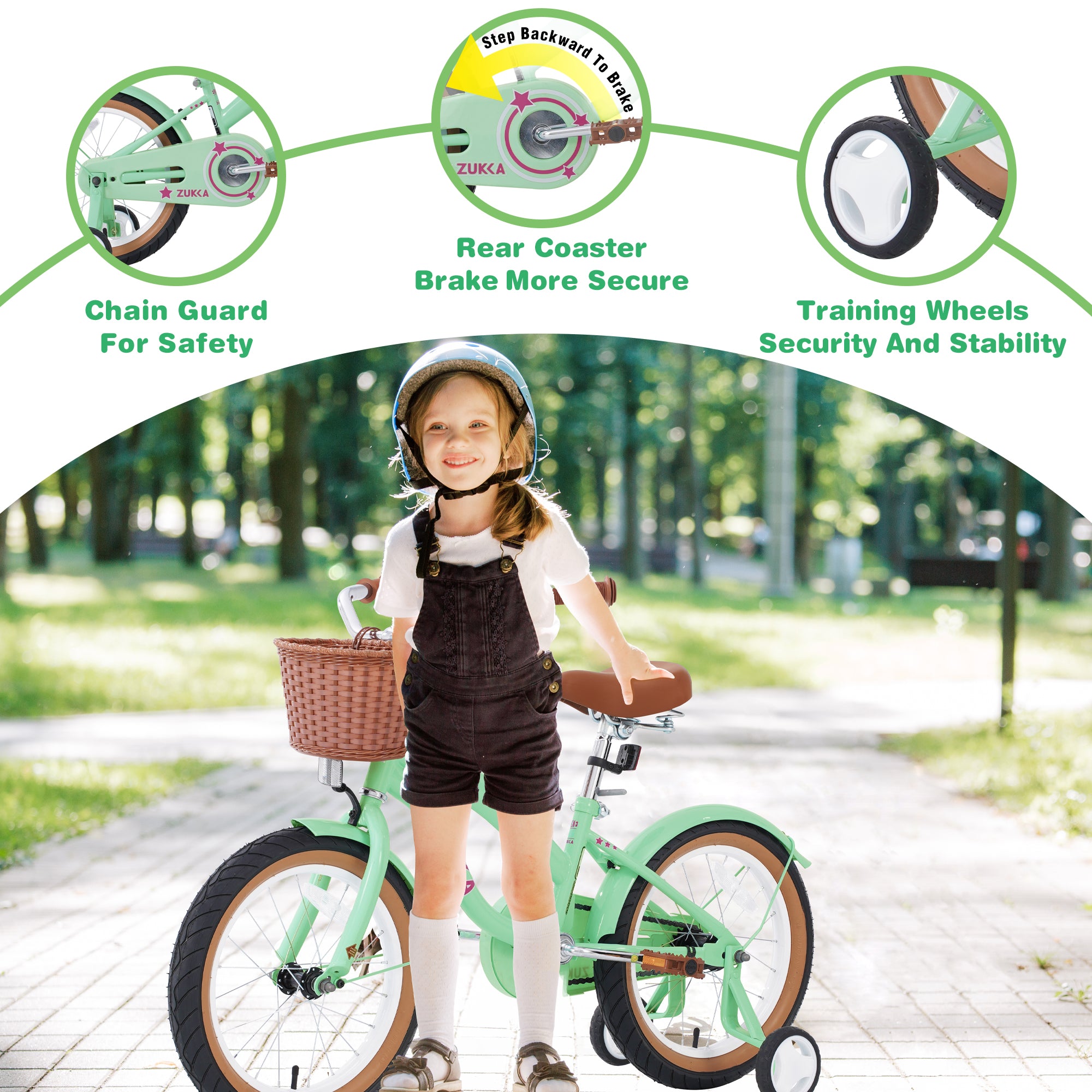 Girls' 16" Bike (Ages 4–7) – Multiple Colors