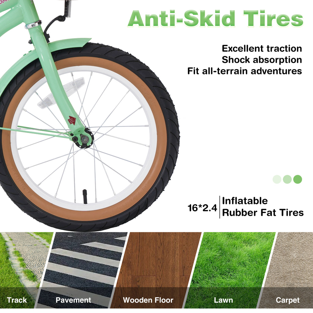 Girls' 16" Bike (Ages 4–7) – Multiple Colors