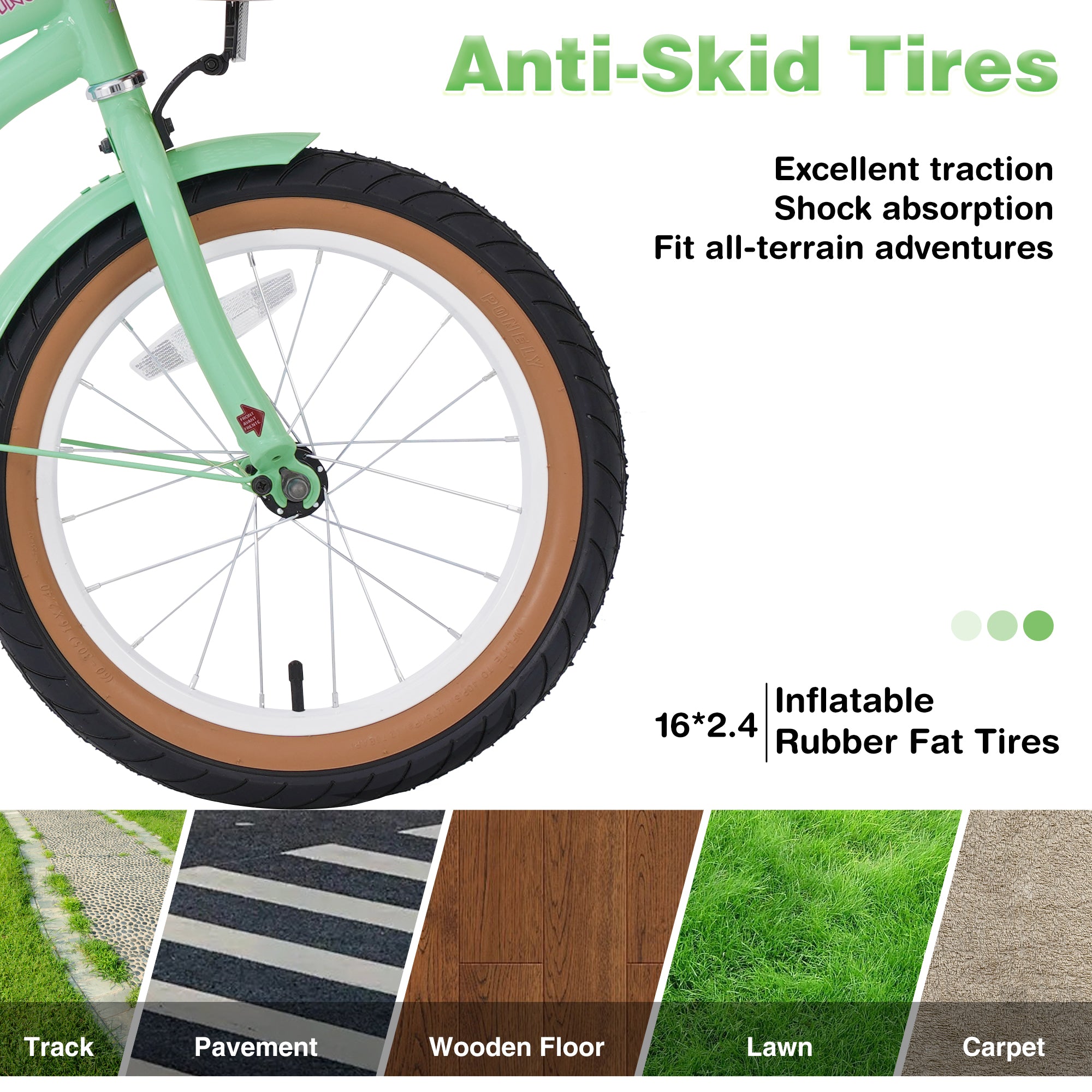 Girls' 16" Bike (Ages 4–7) – Multiple Colors