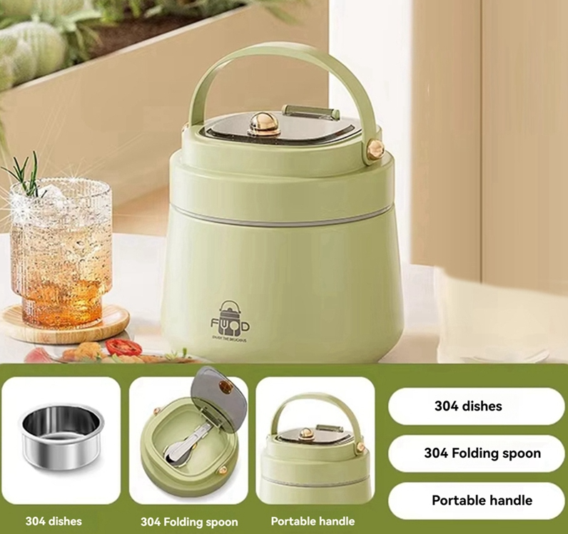 Adults Stainless Steel Insulated Lunch Box Spoon And Fork