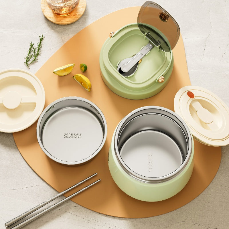 Adults Stainless Steel Insulated Lunch Box Spoon And Fork