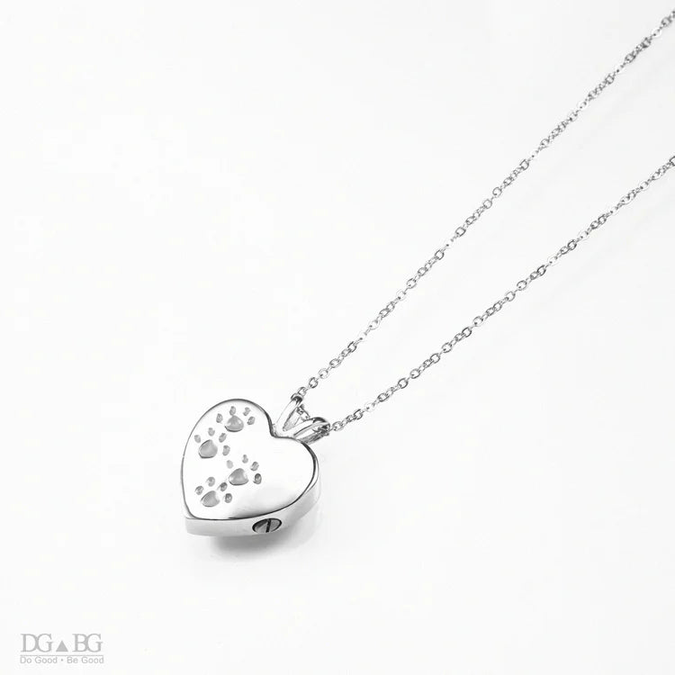 Keepsake Heart Pet Urn Titanium Steel Openable Locket