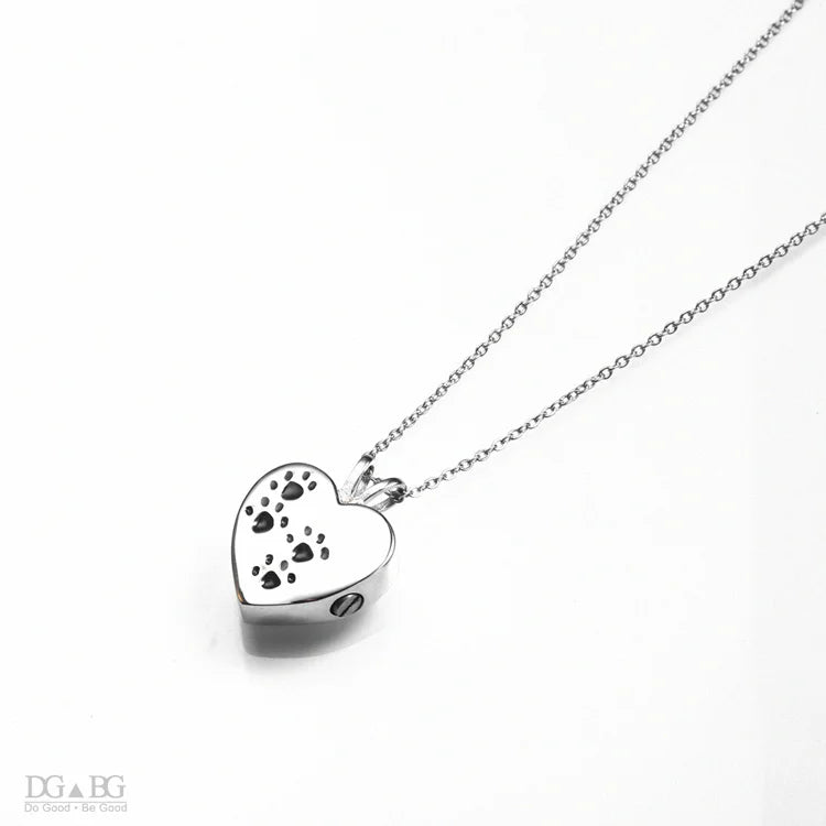 Keepsake Heart Pet Urn Titanium Steel Openable Locket