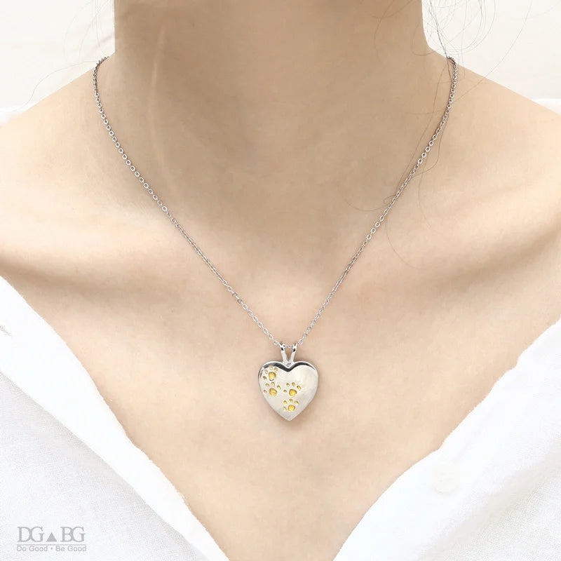 Keepsake Heart Pet Urn Titanium Steel Openable Locket