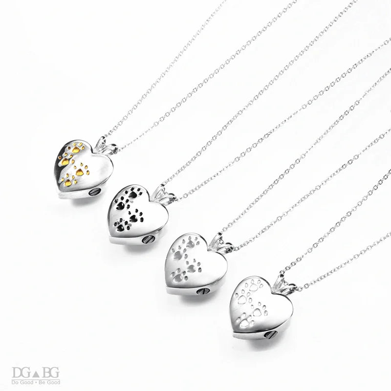 Keepsake Heart Pet Urn Titanium Steel Openable Locket