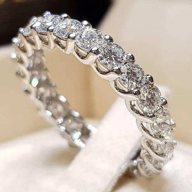 Trendy Crystal Ring Set Wedding Rings Women