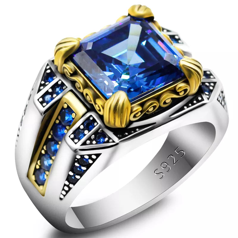 Men Rings Sterling Silver 925 Turkish Square
