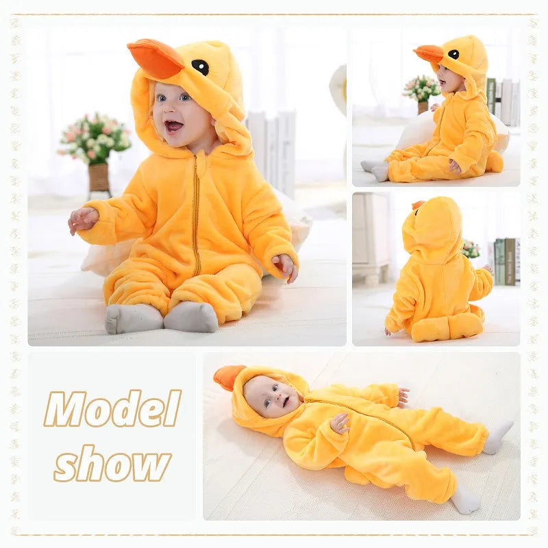 Halloween Flannel Baby Romper Overall Jumpsuit