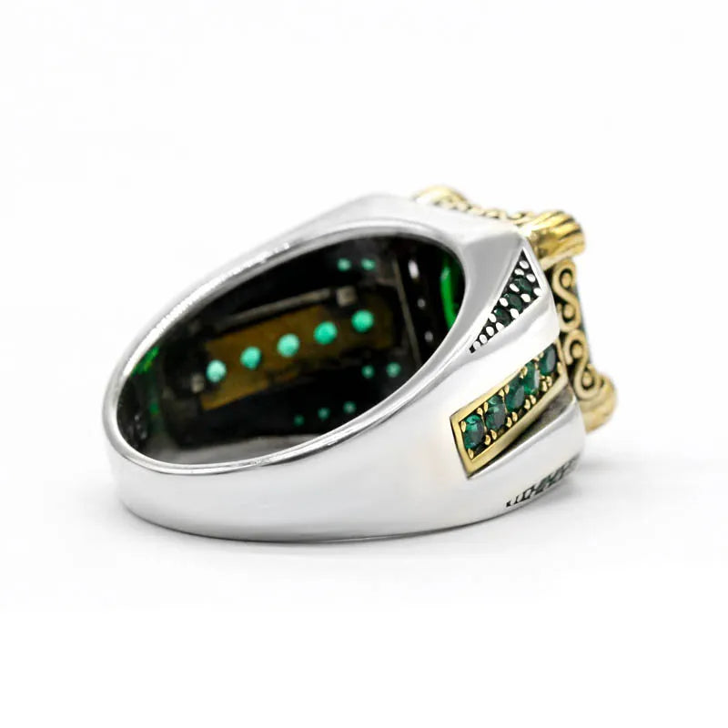 Men Rings Sterling Silver 925 Turkish Square