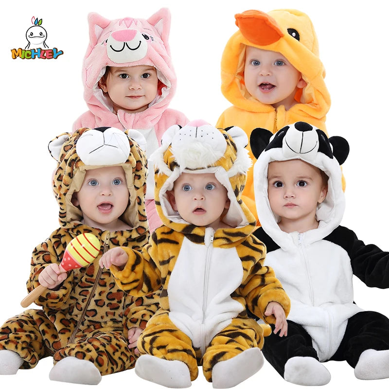 Halloween Flannel Baby Romper Overall Jumpsuit
